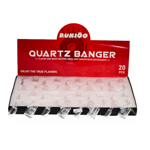 RUKIOO GLASS BANGER FLAT TOP MALE 20CT/DISPLAY